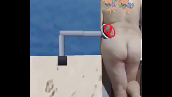 Naked girl in the beach